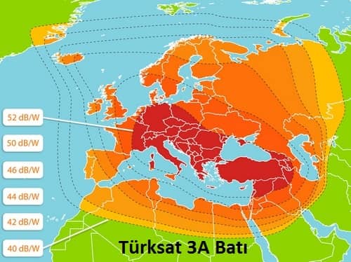 Türksat Kapsama Alanı 1